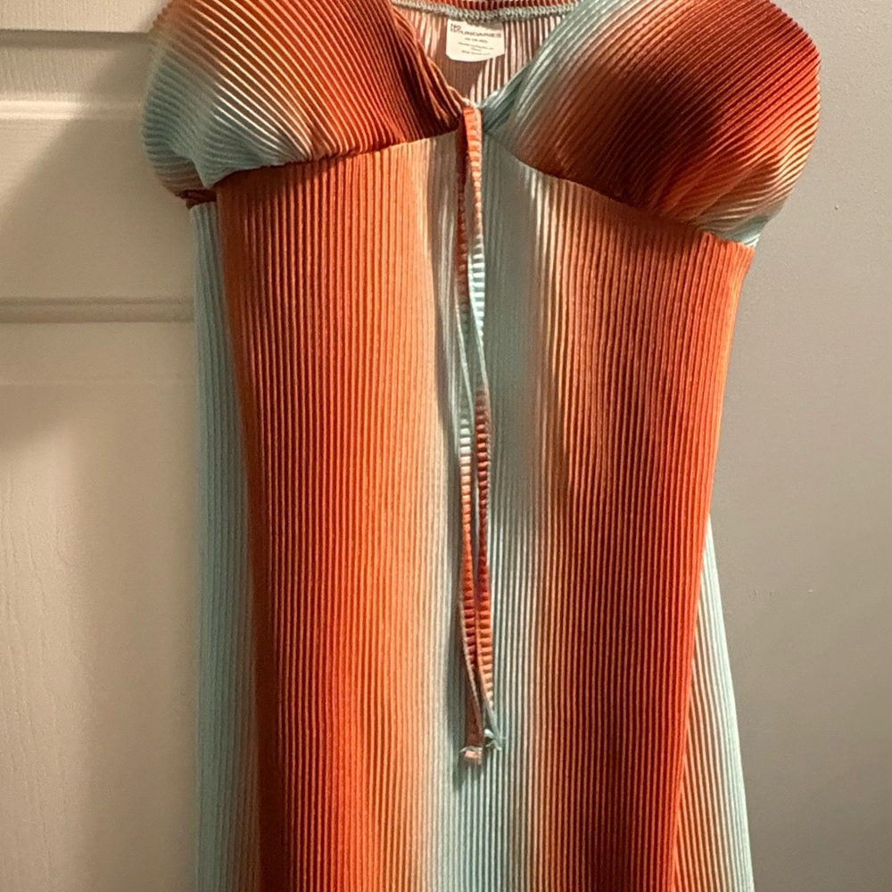 Multicolor Pleated Dress